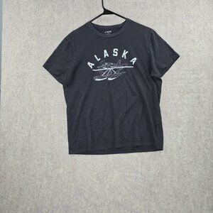 J.Crew Alaska Graphic Tee Shirt M Cotton Crew Neck Short Sleeve